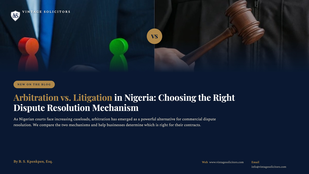 Arbitration vs. Litigation in Nigeria