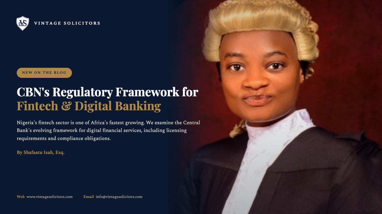 The CBN's Fintech Rulebook