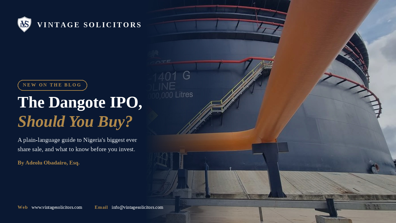 The Dangote Refinery IPO