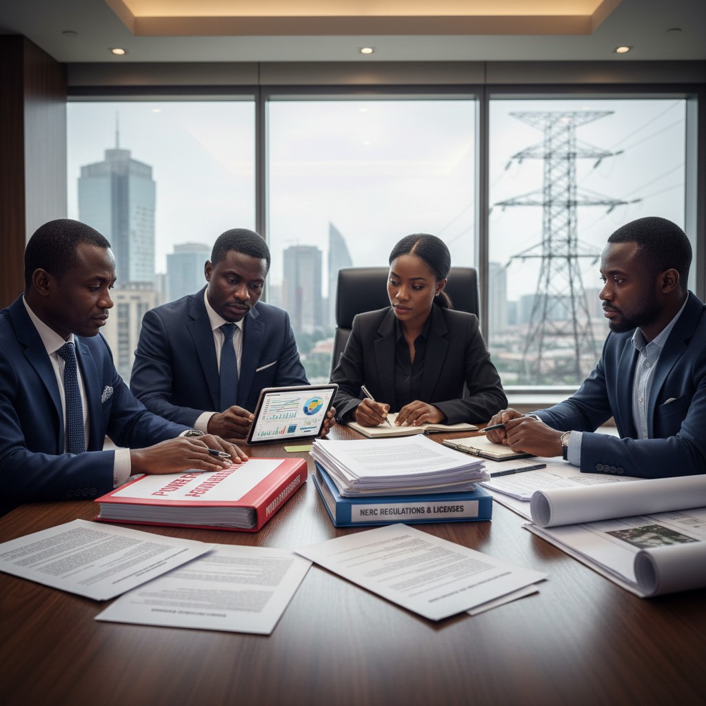 Energy and power legal advisory team reviewing NERC regulations