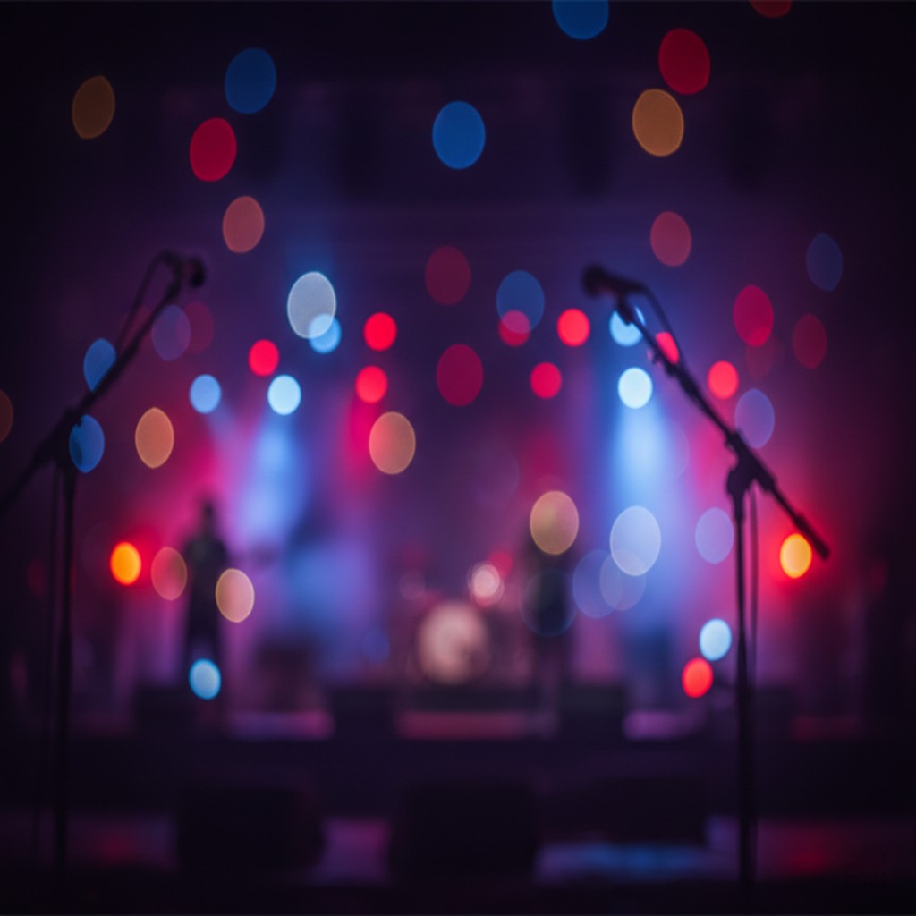 Concert stage with bokeh lights - Entertainment and Media legal services