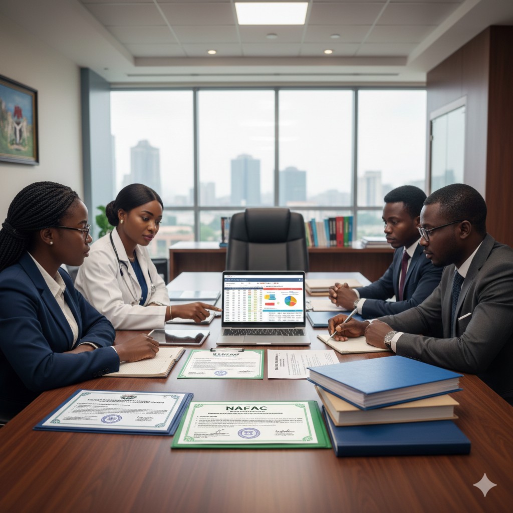 Healthcare legal advisory team - medical and legal professionals in consultation